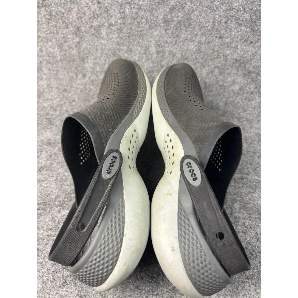 Crocs LiteRide Clogs Mens Size 11 Gray Athletic Comfort Slip On Shoes